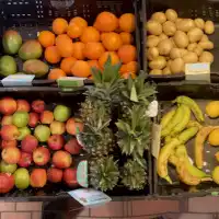 Nach dem Sortieren haben wir manchmal sehr viel gerettetes Obst und Gemüse.