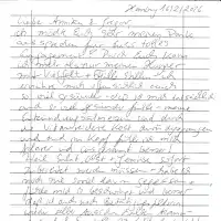 Ein handschriftliches Testimonial zu unserer Arbeit vom 16.02.2026